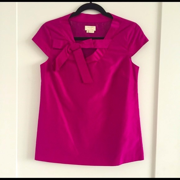 Kate Spade Silk Bow Tied Top XS NWOT - Picture 1 of 4